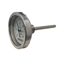 Termómetro Bimetálico Industrial de Alta Precisión WSS, 0-50 Grados Celsius, IP54, Acero Inoxidable, Resolución 1C, OEM/ODM