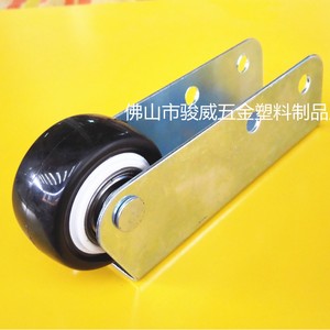 Roulette de guidage diamantée Junwei 40 mm avec roue en PU, roulette rigide pour meubles, silencieuse et durable 108x28 mm - Product Image 2
