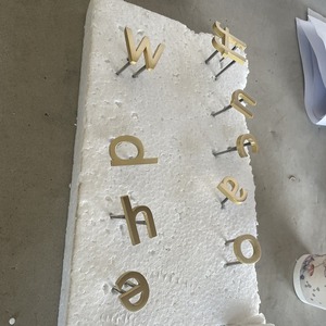 Solid Brass <b>Wall</b> <b>Letters</b> Irregular Shape Handmade Art Display Modern Design Pure Brass Material - Product Image 3