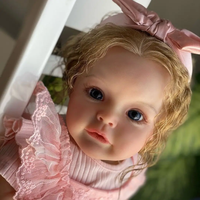 Poupée Reborn en Silicone 3D de 60 cm, Peinture à la Main, Teint de Peau Réaliste, Fille en Bas Âge, Sue-sue, Poupée de Collection, Taille de Bébé Réelle pour Filles