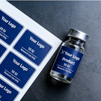 Étiquette personnalisée pour flacon de peptide haute adhérence 10 ml, 20 ml, 30 ml