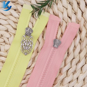 Kouyi nhà máy tùy chỉnh chất lượng cao nhựa mở-kết thúc dây kéo 3 # tự động khóa trượt OEKO-TEX100 chứng nhận - Product Image 2