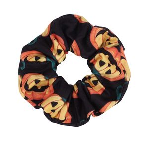 Elastici per capelli di Halloween morbidi con teschio di zucca autunnale fantasmi legacci per capelli a ragnatela pipistrello elastici Scrunchy fasce per capelli regali - Product Image 6
