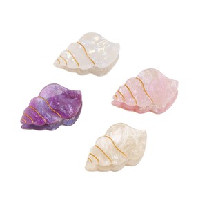 Pinzas para el Cabello de Metal y PVC con Diseño de Concha, Temática Marina Kawaii, Accesorios para el Cabello de Moda, 6.4cm, Producto TY - Product Image 6