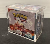 Boîte de Présentation JCC en Acrylique pour Coffret Dresseur d'Élite (ETB), Vitrine de Protection en Acrylique avec Couvercle Magnétique Scellé