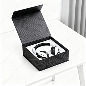 Sinh Thái Thân Thiện Với Tùy Chỉnh Thiết Kế Sang Trọng Logo Tái Sử Dụng Cao Cấp Sản Phẩm Điện Tử Tai Nghe Màu Đen Quà Tặng Bao Bì Tai Nghe Hộp Giấy - Product Image 1
