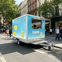 Remorque alimentaire à trois fenêtres pour service rapide, idéale pour les wraps et sandwichs du petit-déjeuner, avec lampes chauffantes