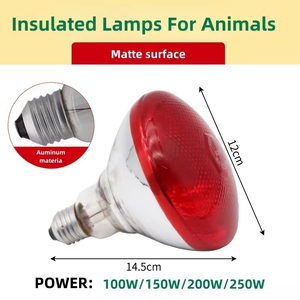 Lampe chauffante infrarouge 100W/150W/200W/250W pour animaux de compagnie, poussins et porcelets – Idéale pour l'élevage - Product Image 6