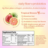 Poudre de complément nutritionnel naturel OEM, collagène, probiotiques, fibres alimentaires et mélange de boissons personnalisé pour le bien-être digestif