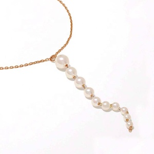 Collar con colgante de concha y perlas, Gemnel, diseño simple, 925 Plata - Product Image 6