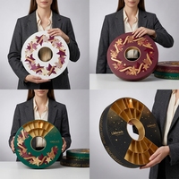 Boîtes cadeaux rondes de luxe pour chocolats, en carton, recyclables, en papier rigide, avec revêtement UV, formes personnalisables