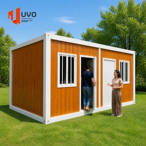 Bâtiment de bureau modulaire portable à assemblage rapide UVO, maison conteneur préfabriquée en acier en kit, <span class=keywords><strong>garage</strong></span> à panneaux sandwich - Product Image 2