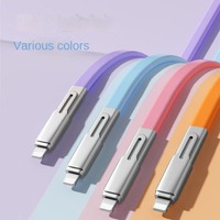 Câble de charge rapide 2-en-1 240W dernière génération avec double connecteur Type-C, gaine en PVC, conducteur en cuivre pur, compatible avec plusieurs appareils