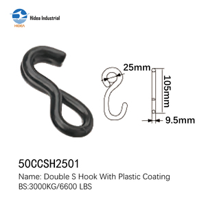 Gancho Doble S Antideslizante con Revestimiento Plástico, Accesorio <span class=keywords><strong>de</strong></span> Tensión Multiusos, Gancho para Lona BS6600lbs ASME para Colgar en Almacenes - Product Image 2