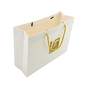 Personalizzare sacchetti di carta <span class=keywords><strong>Eco</strong></span> e la <span class=keywords><strong>stampa</strong></span> di scatole di sacchetti di carta bianca artigianali sacchetti di carta regalo Laser oro - Product Image 2