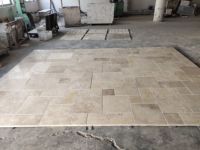 Carrelage en marbre naturel de travertin blanc du Henan, motif français, vente en gros SHIHUI, poli, pour usage intérieur et extérieur