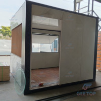 Casa prefabricada portátil contenedor tienda mini tienda contenedor pequeña tienda interior cabina prefabricada portátil restaurante moderno quiosco