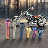 Tornillos CNC de Aleación de Titanio M5 M6 M8 M10 con Cabeza de Champiñón Hexagonal Torx, Rosca UNF, para Modificación de Bicicletas, Motocicletas y Automóviles, Acabado en Zinc/Plaino