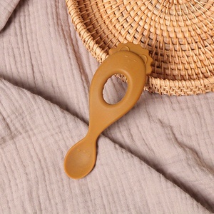 2025 nouvelles cuillères pour bébés en Silicone de qualité alimentaire sans BPA ensemble d'alimentation pour bébé avec des conceptions d'animaux et d'hippopotames pour les enfants à manger - Product Image 4