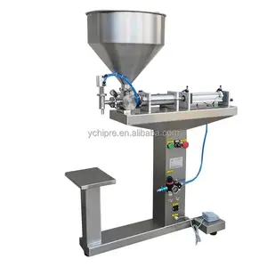 Floor Type Semi-automatic Pneumatic Peanut Paste Honey Bottle Filling Machine