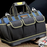 Sac à outils multifonction en tissu Oxford 1680D, sac d'électricien multi-poches, imperméable, anti-chute, sac de rangement W24-225