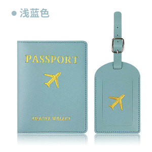 Porte-accessoires de voyage multifonctionnel en cuir PU pour cartes d'identité et bancaires, avec étuis pour passeport professionnel et ensemble d'étiquettes de bagage - Product Image 6