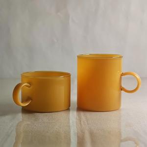 Mug à café pour le petit-déjeuner en verre sodocalcique coloré fait à la main, sans plomb, avec poignée, style <span class=keywords><strong>vintage</strong></span> classique, passe au lave-vaisselle et au <span class=keywords><strong>micro</strong></span>-ondes, pour le latte - Product Image 6