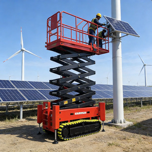 Plataforma Elevadora de Tijera Autopropulsada de 6m, 10m, 12m, Plataforma de Trabajo Aérea con Ruedas, Plataforma Elevadora Móvil para Exteriores - Product Image 1