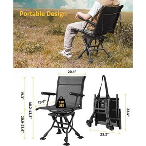Silla de Caza Giratoria 360° Trakiom con Reposabrazos, Asiento Silencioso y Portátil para Caza de Ciervos - Product Image 3