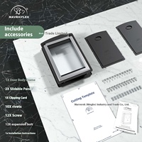 Porte pour animaux de compagnie MAVRICFLEX, cadre métallique robuste, écologique, forme carrée, fermeture à bouton, entrée bidirectionnelle pour les grands chiens, utilisation intérieure/extérieure
