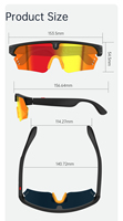 Gafas de Sol Deportivas Inteligentes OEM V7 con Video 1080P, Resistentes al Agua IPX-5, Control Táctil, Asistente de IA, Reproductor de Música, Función de Contestar Llamadas, Gafas para Ciclismo