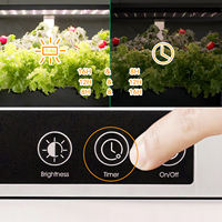 Jardin hydroponique intelligent compact J&C avec lumière de croissance LED 4000K complète et minuterie automatique pour légumes, herbes et fleurs d'intérieur