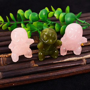 Cristal de Cuarzo Rosa Natural Pulido, Artesanía de Cristal, Sprites de Bolsillo, Tallados a Mano, Grabados Personalizados, 2 Pulgadas, Decoración del Hogar - Product Image 3