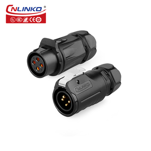 Cnlinko không thấm nước điện Nam cắm nữ ổ cắm 4 pin nối bụi cap LED bảng điều chỉnh ngoài trời kết nối nhà sản xuất - Product Image 6