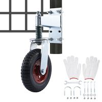 Roue de porte de 8 pouces pour porte en tube métallique Porte en bois Capacité de 600lb Roulettes à ressort absorbant les chocs pour porte coulissante