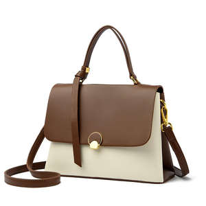 Sac à bandoulière pour femme en cuir, nouveau design 2026, avec fermoir tendance et couleurs contrastées, sac à main pour femme - Product Image 1