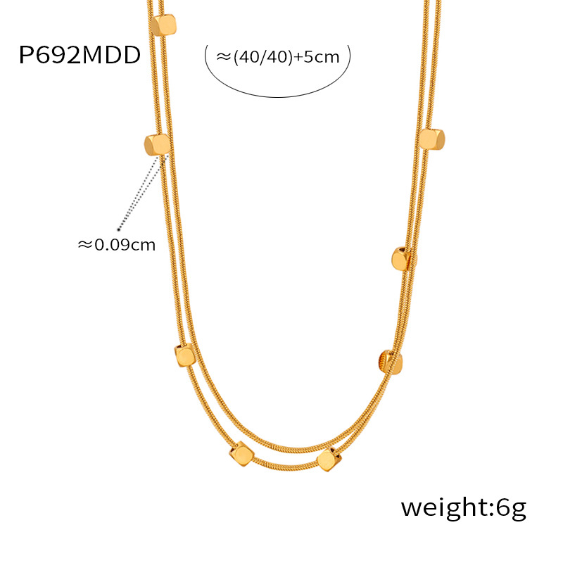 P692- Golden necklace  Gold