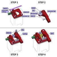 Extrudeuses d'imprimante 3D en aluminium MK8 améliorées pour Creality Ender 3/3 Pro/3 V2, Ender 5/5 Pro/5 Plus, CR-10/10S,