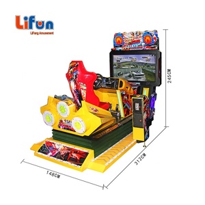 Lifang LF-SG33 55 "<span class=keywords><strong>LCD</strong></span> 3D OUTRUN <span class=keywords><strong>Arcade</strong></span> đua xe trò chơi máy đồng tiền hoạt động video chuyển động mô phỏng màu vàng màu xanh kim loại nhựa - Product Image 4