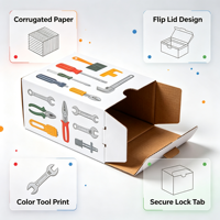Boîte en carton pliable personnalisée, assemblage rapide, emballage de vente au détail, impression personnalisée