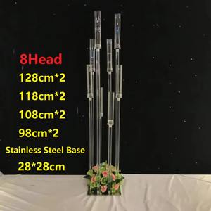 Candelabros de Metal de Lujo para Bodas, Portavelas de Cristal, Decoración para el Hogar, Centro de Mesa para Eventos - Product Image 6