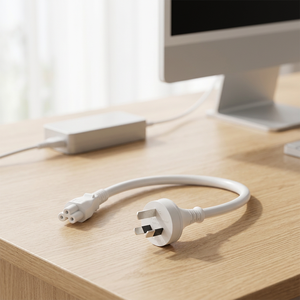 Australian 3 Pin to IEC C5 AC <b>Power</b> <b>Cable</b>, 3 Prong Cloverleaf Connector Lead <b>Power</b> Cord for Computer Adapter, SAA Approved - Product Image 1