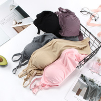 Soutien-gorge d'allaitement de maternité post-partum, camisole longue gainante sans armatures, rembourrée, à fermeture frontale, pour l'allaitement, vente en gros