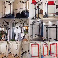 Rack de musculation mural pliable en métal pour squats, banc de musculation, type portique, pliable, multifonctionnel, pour entraînement à domicile