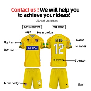 Wholesale in stock customized top grade custom made soccer jerseys with cheap price - Product Image 5