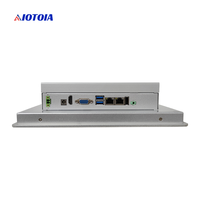 PC industriel sans ventilateur 10,1 pouces, ordinateur tout-en-un, écran tactile capacitif multi-touch, 1 LAN, 6 USB, 2 COM, boîtier métallique, W10RW G