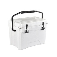 Glacière rotomoulée en LLDPE de 25 L avec poignée, isotherme et portable, idéale pour pique-nique, camping et activités de plein air