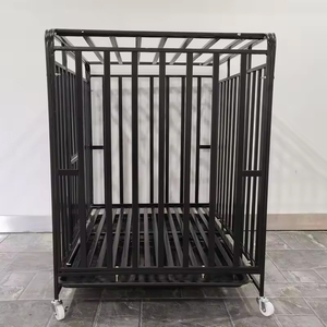 <span class=keywords><strong>Cage</strong></span> de caisse de chien en métal portable durable à 6 tubes carrés Cages pour animaux de compagnie intérieures robustes - Product Image 6