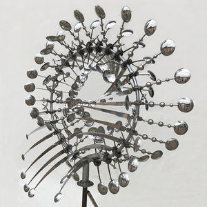 Machine à mouvement <span class=keywords><strong>perpétuelle</strong></span> en acier inoxydable, éclairage LED d'extérieur, personnalisé, pour décoration carrée de parc - Product Image 1