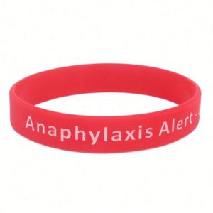 Pulsera de Silicona de Alerta a Reacciones Alérgicas, Prevención de <span class=keywords><strong>Enfermedades</strong></span>, Advertencia Médica Hospitalaria, Pulseras de Goma con Frases, Regalos Promocionales - Product Image 2